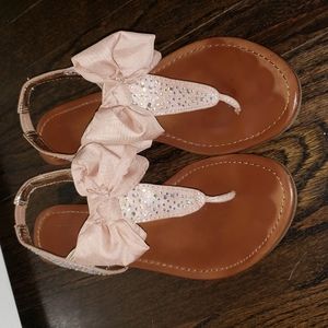 Womens Material Girl Blush Leather Sandals Sz 7 1/2